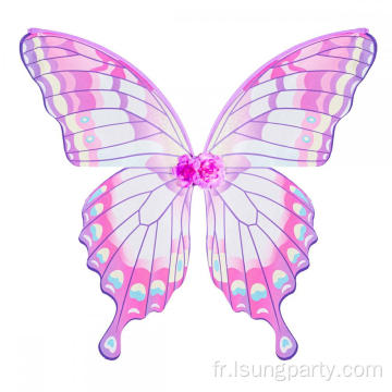 fête Fairy Angel Cosplay Pink Butterfly Wings